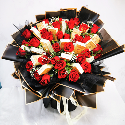 Red Roses Cigarette Valentine Bouquet